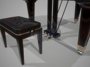 grand piano mason hamlin low-poly 3D Model