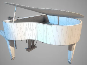 grand piano mason hamlin low-poly 3D Model