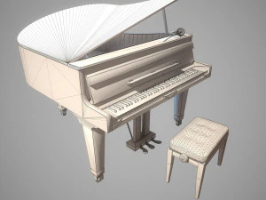 grand piano mason hamlin low-poly 3D Model