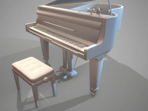 grand piano mason hamlin low-poly 3D Model