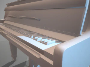 grand piano mason hamlin low-poly 3D Model
