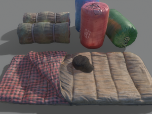 Sleeping bag low-poly Modelo 3D