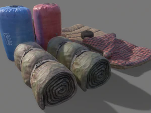 寝袋ローポリ 3Dモデル