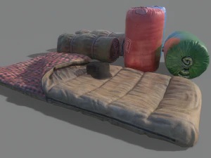 寝袋ローポリ 3Dモデル