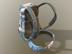 2 travel backpacks low-poly 3D मॉडल