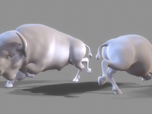 American steppe bison low-poly 3D Model
