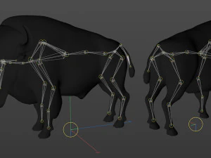 American steppe bison low-poly 3D Model