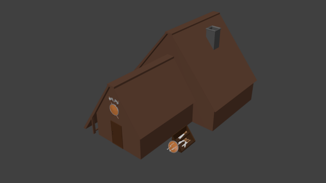 barrack 3D Модель .c4d .max .obj .3ds .fbx .stl .blend 