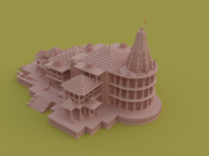 shri ram mandir 3D Model