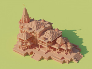 shri ram mandir 3D Model