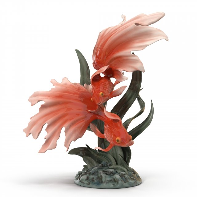 ceramic figurine of fish Modelo 3D .c4d .max .obj .3ds .fbx .stl .blend
