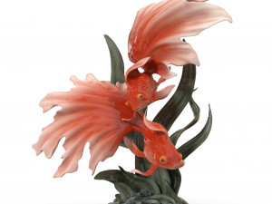 ceramic figurine of fish 3D 모델