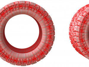 3d dirty and clean hi poly offroad tires with rim model 3D Model
