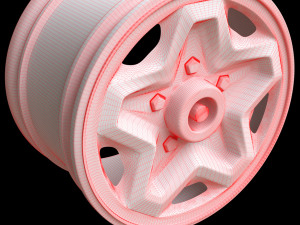 3d dirty and clean hi poly offroad tires with rim model 3D Model