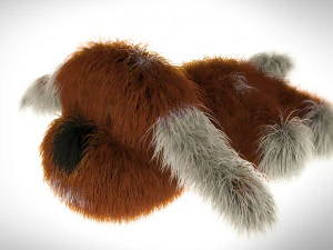 fluffy dog - toy 3D Model