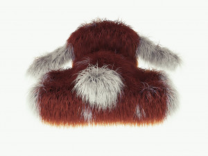 fluffy dog - toy 3D Model