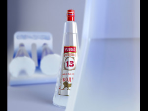 13 sided vodka bottle 3 versions 3D Модель
