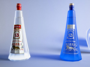 13 sided vodka bottle 3 versions 3D Модель