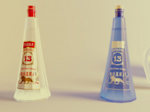 13 sided vodka bottle 3 versions 3D Модель