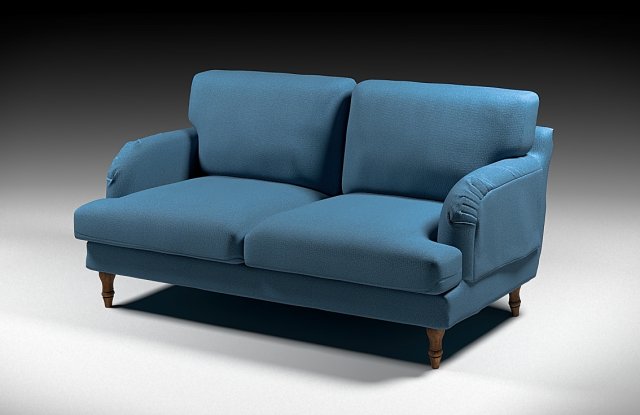 ikea loveseat stockbund-blue 3D Модель .c4d .max .obj .3ds .fbx .stl .blend