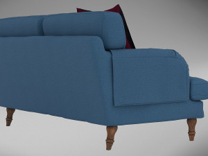 ikea loveseat stockbund-blue 3D Модель
