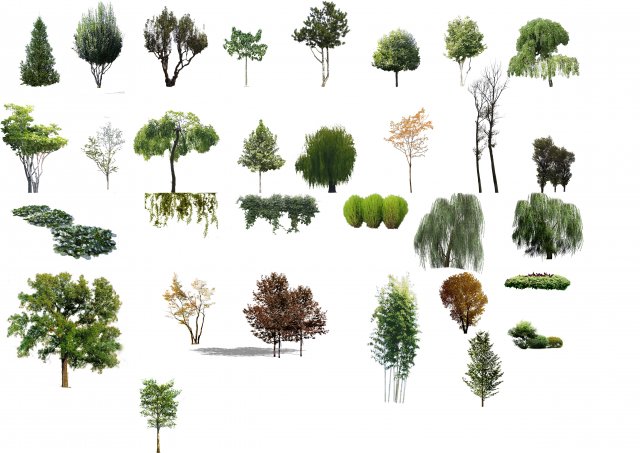 tree di-cut CG Textures .c4d .max .obj .3ds .fbx .stl .blend 