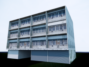 80s thai row house 3D Модель