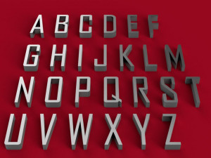 agency font uppercase and lowercase 3d letters stl file 3D Print Model