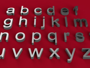 arial font uppercase and lowercase 3d letters stl file Modèles 3D en vedette