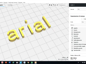 arial font uppercase and lowercase 3d letters stl file 3D Print Model