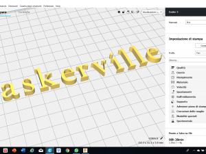 baskerville font uppercase and lowercase 3d letters stl file Model Cetak 3D