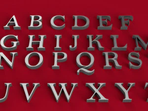 fonte bell mt letras mai&uacute;sculas e min&uacute;sculas arquivo stl de letras 3d Modelo de Impressão 3D