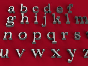 bell mt font uppercase and lowercase 3d letters stl file 3D 프린트 모델