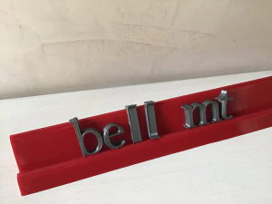 bell mt font uppercase and lowercase 3d letters stl file 3D Print Model