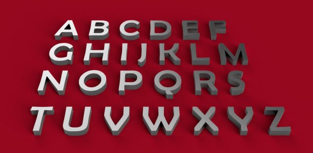 berlin sans font uppercase and lowercase 3d letters stl file Modèles 3D en vedette .c4d .max .obj .3ds .fbx .stl .blend 