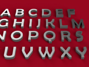 berlin sans font uppercase and lowercase 3d letters stl file 3D Print Model