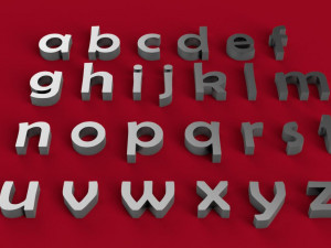 berlin sans font uppercase and lowercase 3d letters stl file Modèles 3D en vedette