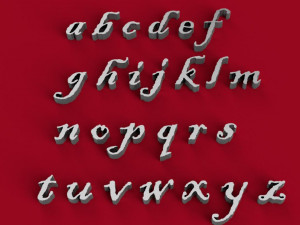 blackadder font uppercase and lowercase 3d letters stl file 3Dプリントモデル