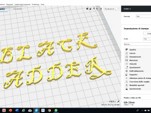 blackadder font uppercase and lowercase 3d letters stl file 3D Print Model