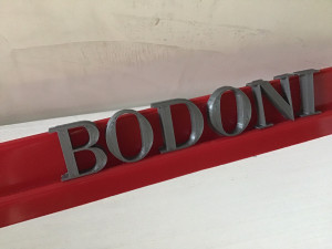 bodoni font uppercase and lowercase 3d letters stl file Model Cetak 3D