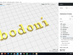 bodoni font uppercase and lowercase 3d letters stl file Model Cetak 3D