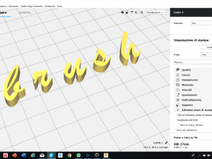 Brush script font uppercase and lowercase 3d letters stl file 3D Print Model