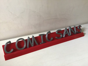 comic sans font uppercase and lowercase 3d letters stl file Model Cetak 3D
