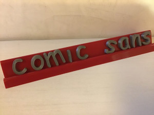 comic sans font uppercase and lowercase 3d letters stl file Model Cetak 3D