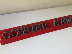 courier new font uppercase and lowercase 3d letters stl file 3D Baskı Modeli