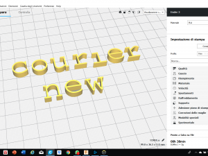 courier new font uppercase and lowercase 3d letters stl file 3D Baskı Modeli