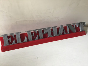 elephant font uppercase and lowercase 3d letters stl file 3Dプリントモデル