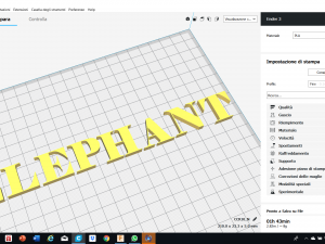 elephant font uppercase and lowercase 3d letters stl file 3Dプリントモデル