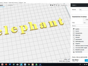 elephant font uppercase and lowercase 3d letters stl file 3Dプリントモデル