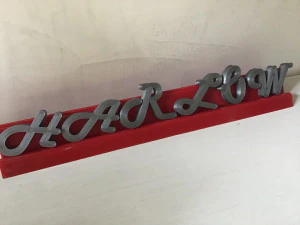 harlow font uppercase and lowercase 3d letters stl file 3D Print Model